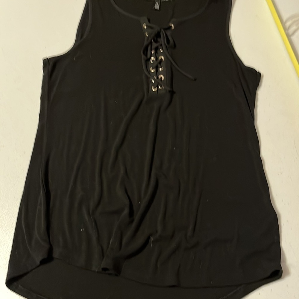 White House Black market black sleeveless top . Sz M - Picture 5 of 6